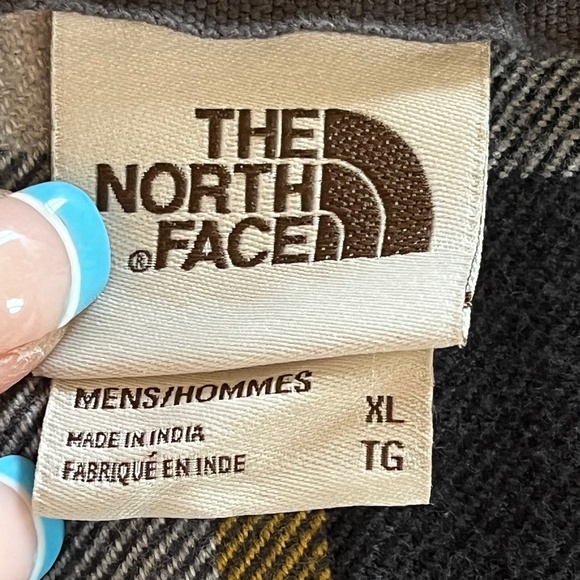 Men'sThe North Face 100% Cotton Flannel Plaid Button Up Sz XL - Picture 7 of 10